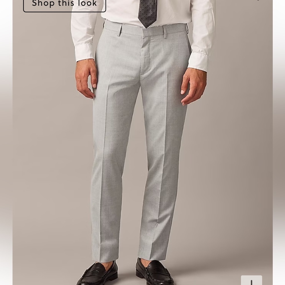 J crew geyser grey Ludlow Slim-fit suit pant in Italian wool